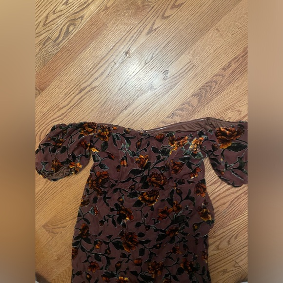 Lulus Confidently Impressive Brown Velvet Off-the-Shoulder Maxi Dress - Picture 9 of 9